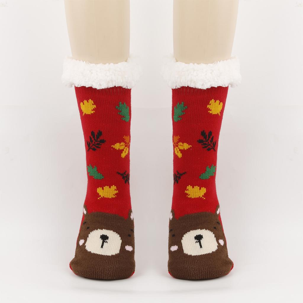 Женские носки для пола, Теплые и Толстые Мультяшные Животные Холодостойкие Петлевые Носки для Сна