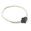 [J6660] - Дизайнерский браслет 'Фатьма' черный серебро