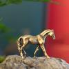 Antique Bronze Horse Statue Desk Decorations Solid Copper Micro-Carving Zodiac Horse Figurines Ornaments Home Decor Accessories