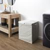 Laundry Basket 50X41X57 Cm Double Gray Fabric Foldable