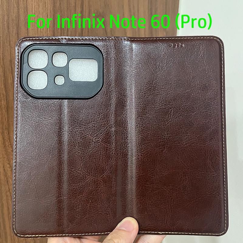 Magnetic Genuine Leather Skin Flip Wallet Book Phone Case Cover On For Infinix Hot Note 30 40 50 60 Ultra Pro Plus 4G 5G Note60