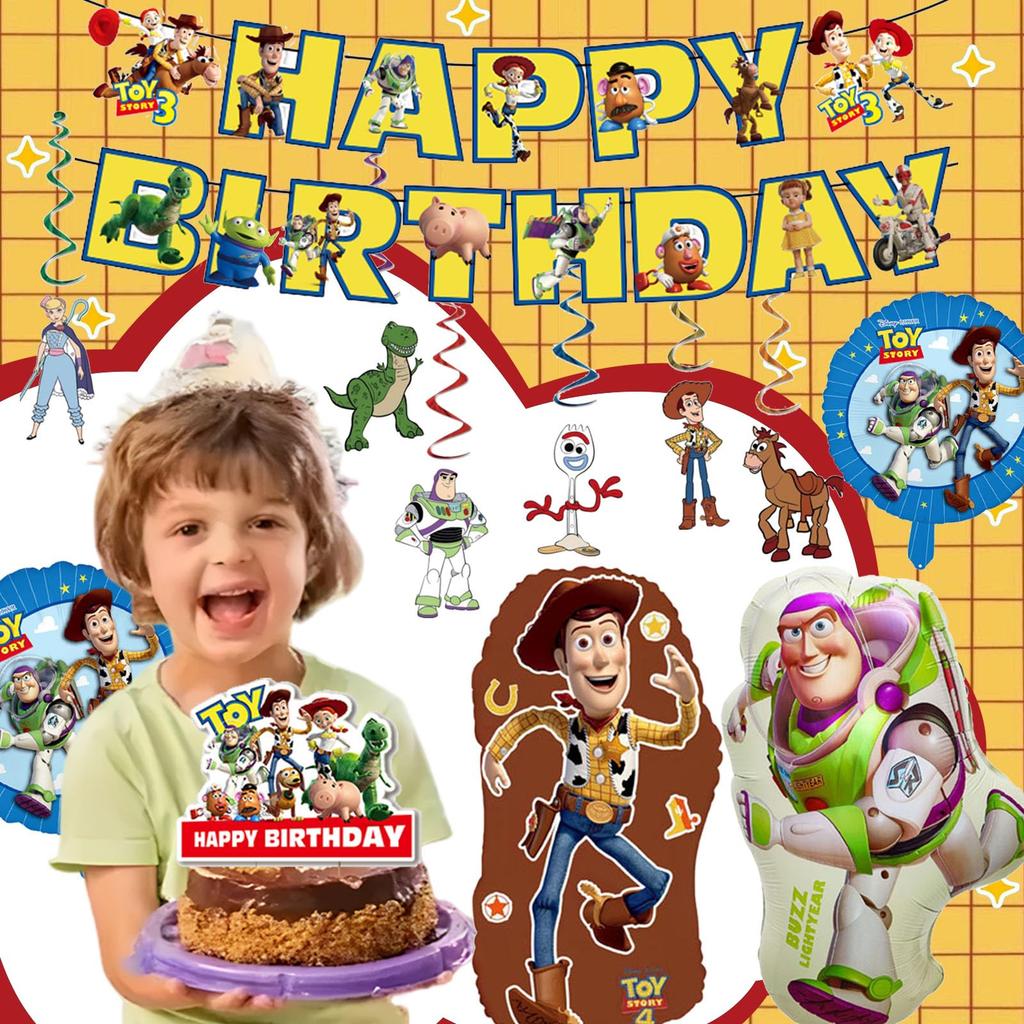 Creowell Toy Story Birthday Decorations, Happy Birthday Balloons, Happy Birthday Character Party Balloons, Boys' Decorations, Celebration,