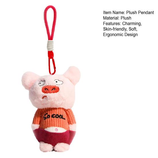 Кавайный плюшевый кулон Милый брелок в виде животного Мягкий пушистый Цундере Эмотикон Шарм для сумки для рюкзака Игрушка для снятия стресса Подарок