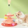 Interactive Cat Amusement Plate Tower Plastic Cat Turntable Roller Balls  Pet Relieves Boredom