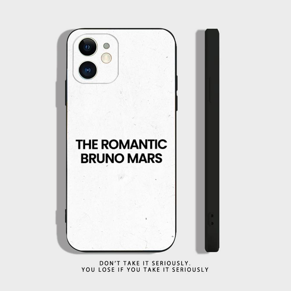 Романтичный B-Bruno M-Mars Чехол для телефона для iPhone 17,16,15,14,13,12,11,X,XR,XS,Plus,Mini,Pro,Max Мягкий черный Ударопрочный чехол