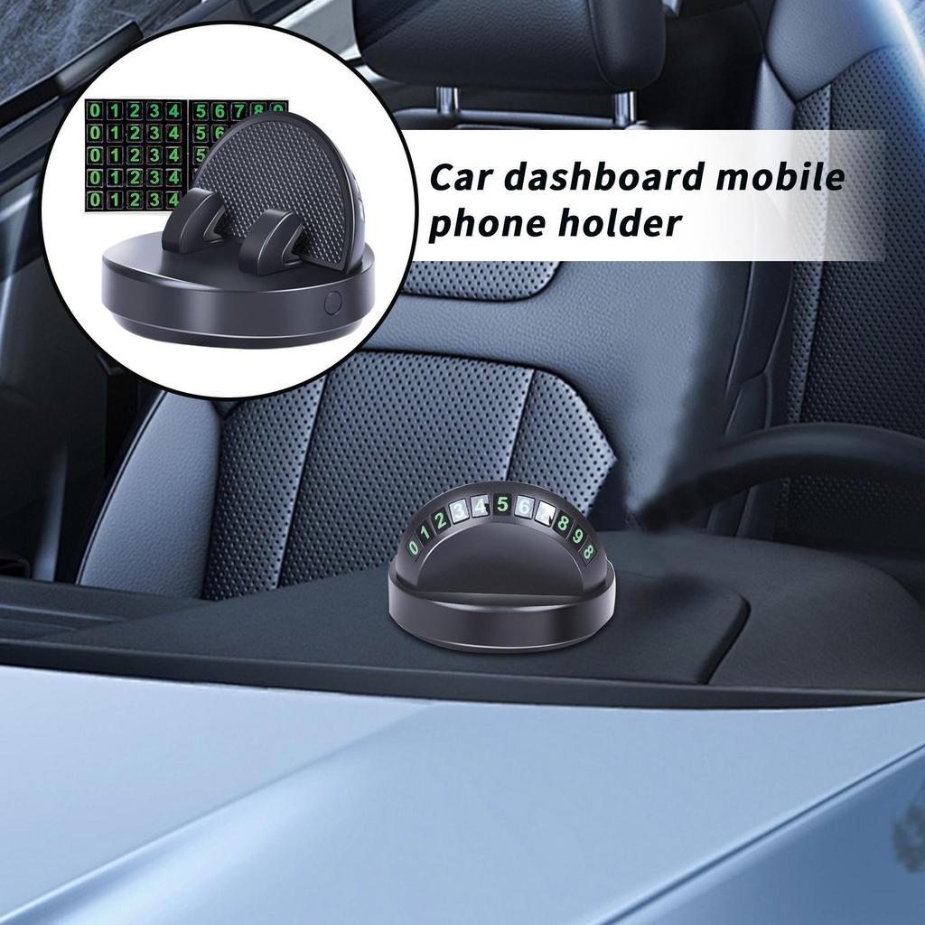 9x6.5см Автомобильный держатель для телефона Поворотный на приборную панель Автомобильный держатель для мобильного телефона Смартфон Автомобильный органайзер с парковочной табличкой