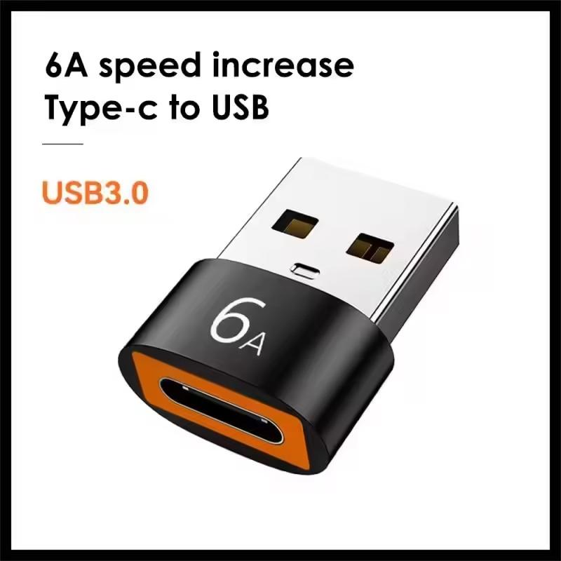 6A USB-C to USB OTG Adapter Type-C to USB-A Converter Fast Charging Data Transfer Connector For Samsung Huawei Xiaomi OnePlus 3