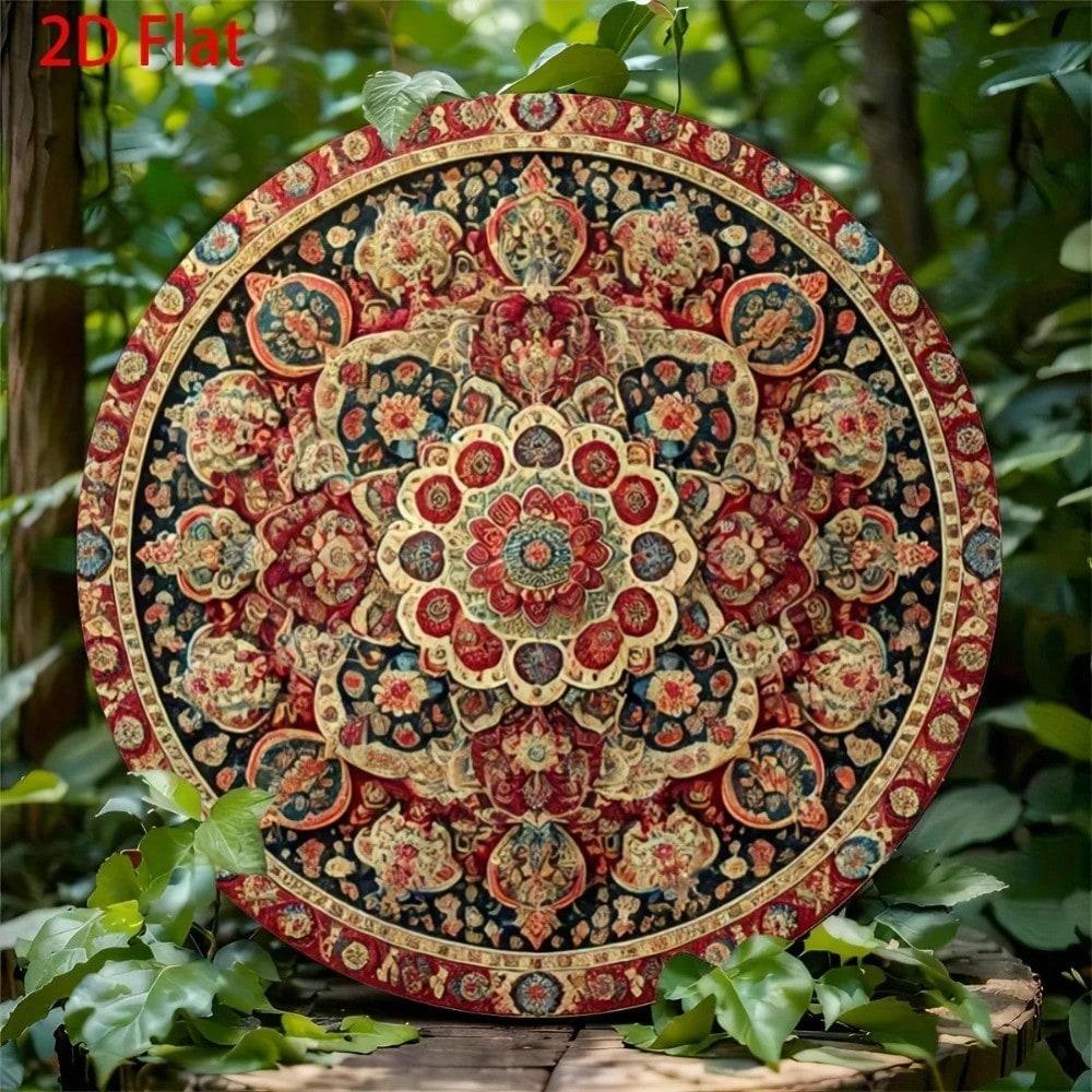 Круглая металлическая стеновая панель для гостиной, прихожей и бара