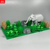Нетоксичные Moc Кирпичи Животное Война Слон Среда обитания Густой Лес Луг Пустыня Древняя Сцена Битвы Собранные Строительные Блоки Детские Игрушки