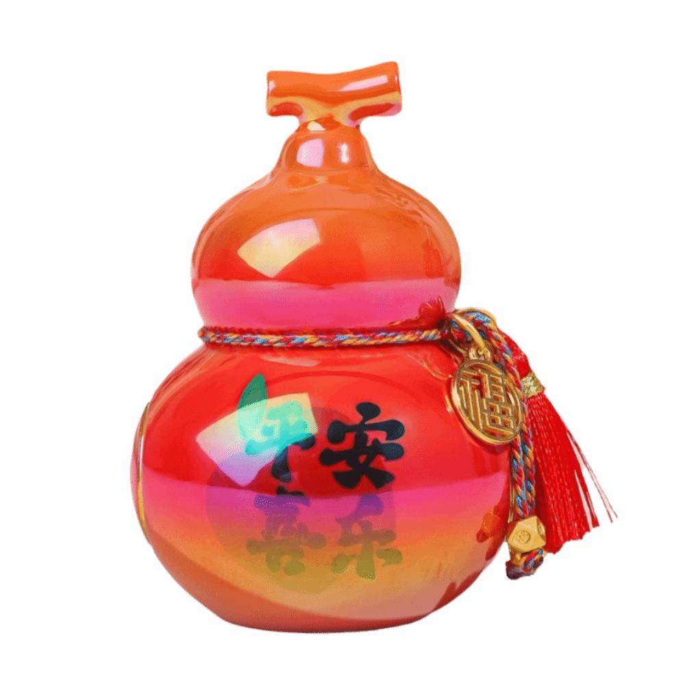 Portable Mini Gourd Statue Chinese Style Gourd Car Ornaments Gift Home Decoration Desk Decorations
