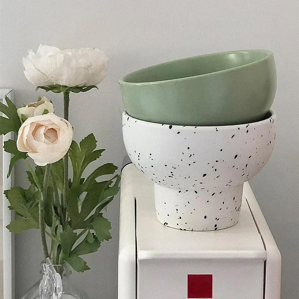 4-дюймовая ретро-керамическая миска, симпатичная миска для риса, контейнер для лапши, миска для супа, десерта, закуски, кухонная посуда, безопасная для микроволновой печи