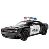 Масштаб 1/32 Dodge Challenger SRT, полицейский сплав, модель автомобиля, литой под давлением автомобиль, звук, свет, коллекция для любителей автомобилей, детский подарок на день рождения, металлические игрушки для мальчиков