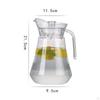 1.5L Water Pitcher Acrylic Beverage Clear Jug Carafe with Handle Lemonade Kettle for