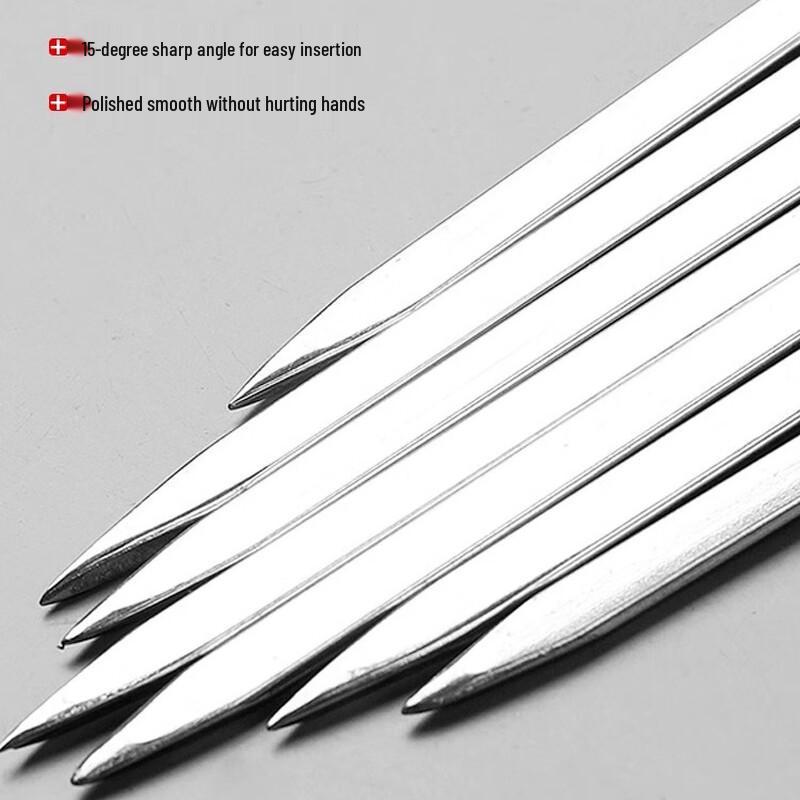 ZISIZ Stainless Steel BBQ Hanging Skewers