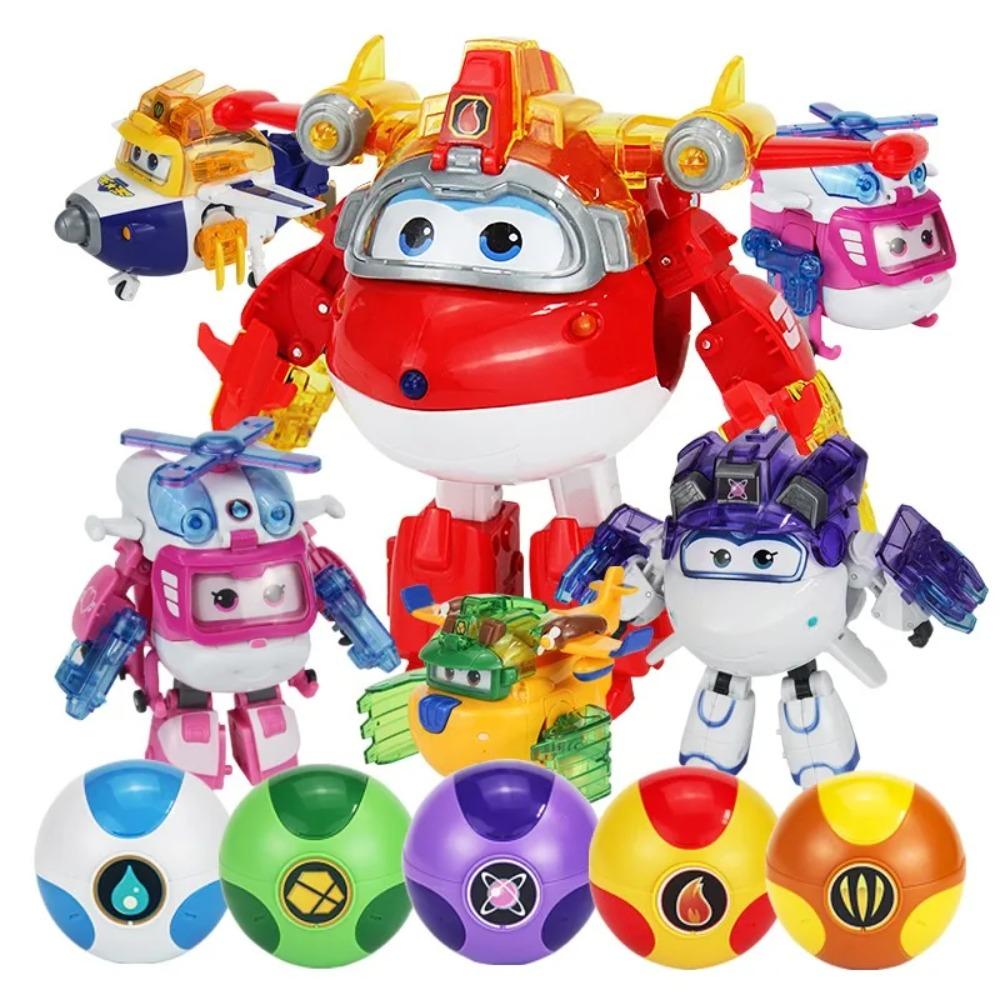 Мультфильм Super Wings Трансформирующиеся игрушки Джетт Поллет Диззи Мира Защитник Желаний с Энергетическим Шаром Подарок