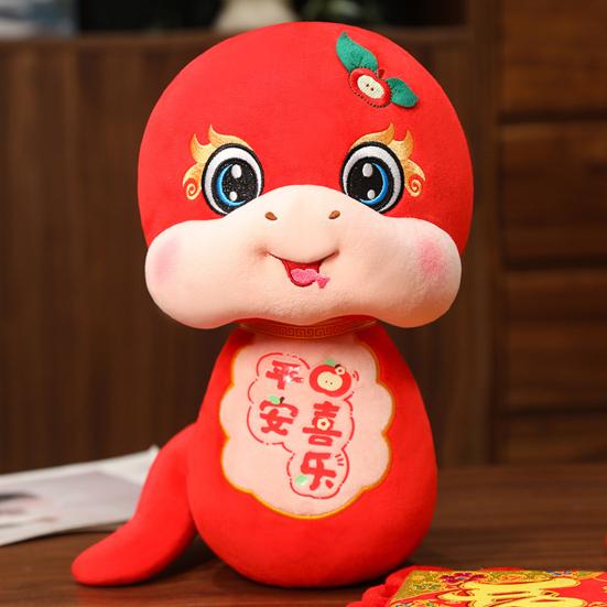 Плюшевая кукла змея в китайском стиле, талисман года змеи, симпатичная мягкая игрушка зодиакальная змея, реалистичная кукла змея для детей