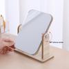 Portable Wooden Desktop Makeup Mirror – High-Definition, Rotating Vanity Mirror for Dorms and Students