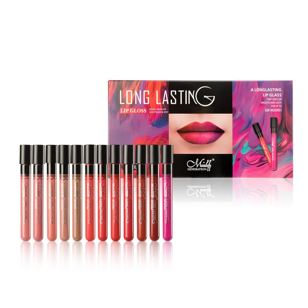 12Colors /set Makeup Matte Lip Gloss Lasting Non-stick Cup Liquid Lipstick Lip Tint