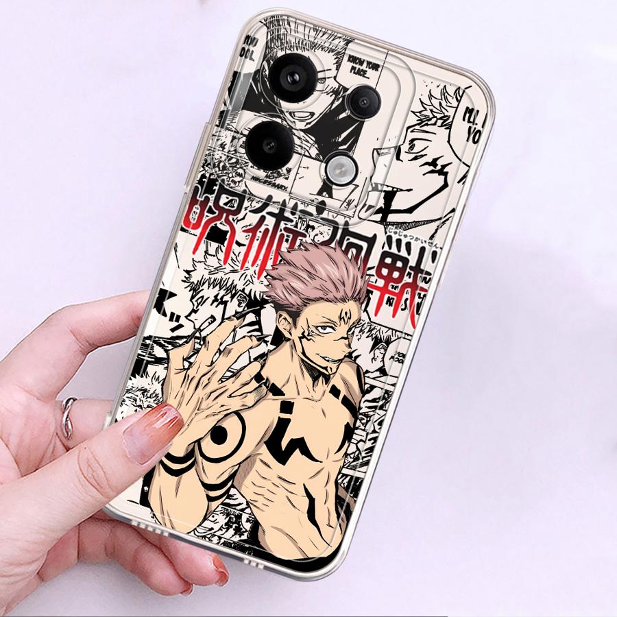 Чехол J-Jujutsus K-Kaisens для Xiaomi Redmi Note 14 Pro Plus 13C 9 10 12 10S 11 11S 14C A4 Note 13 12S Мягкая крышка для телефона