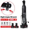 42V 100N.m Cordless Electric Wrench 3/8 Ratchet Wrench Set Angle Drill Screwdriver Wrench Tools with 2xBattery Charger