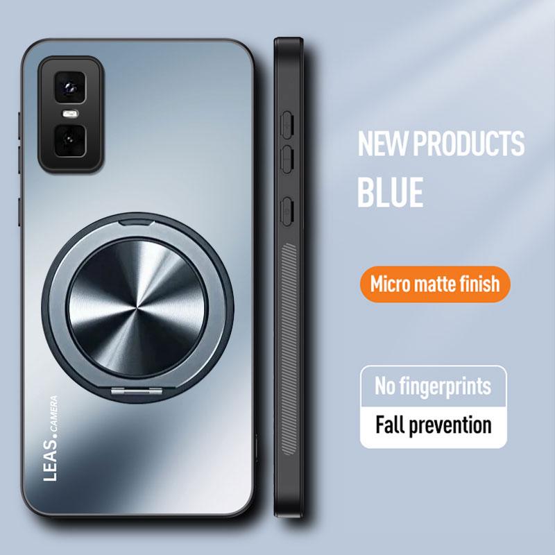 Матовый магнитный чехол-держатель Infinix GT 30 Pro Противоударный вращающийся на 360° чехол-подставка с кольцом для Infinix Smart 10 Plus