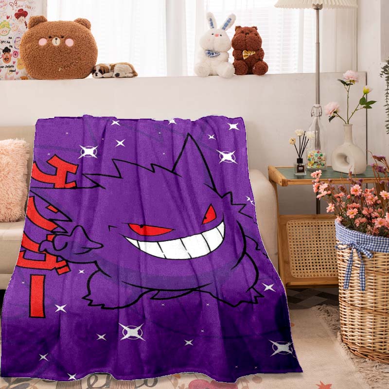 17 Styles G-Gengar Printed Throw Blanket Christmas Birthday Gift for Women Men Teen Boys Girls, Special Gifts for Adult and Kids