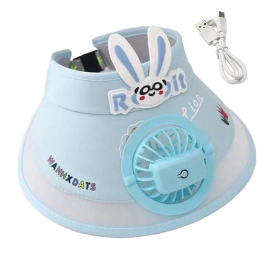 Детская шляпа с солнцезащитным козырьком, дышащая летняя шляпа с широкими полями, защита от ультрафиолета, легкая шляпа для малышей с рисунком кролика