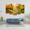 Five Piece Picture Canvas Print Forest Autumn Nature