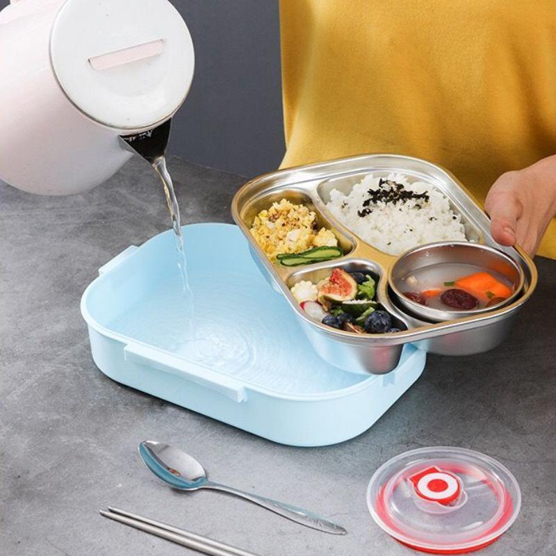 Изолированный ланч-бокс из нержавеющей стали 304 с крышкой, микроволновая печь, ланч-бокс для студентов и женщин, офисный работник, ланч-бокс с одним отделением