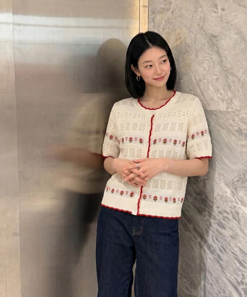JUCYJUDY Flower Crochet Knit Cardigan J1Kt329C