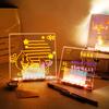 LED Acrylic Dry-Erase Board with 7 Pens Stand Reusable Kids Adults