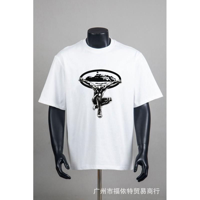 Corteiz Alcatraz Vintage Print T-Shirt Men Women Streetwear Loose Fit Short Sleeve Tee
