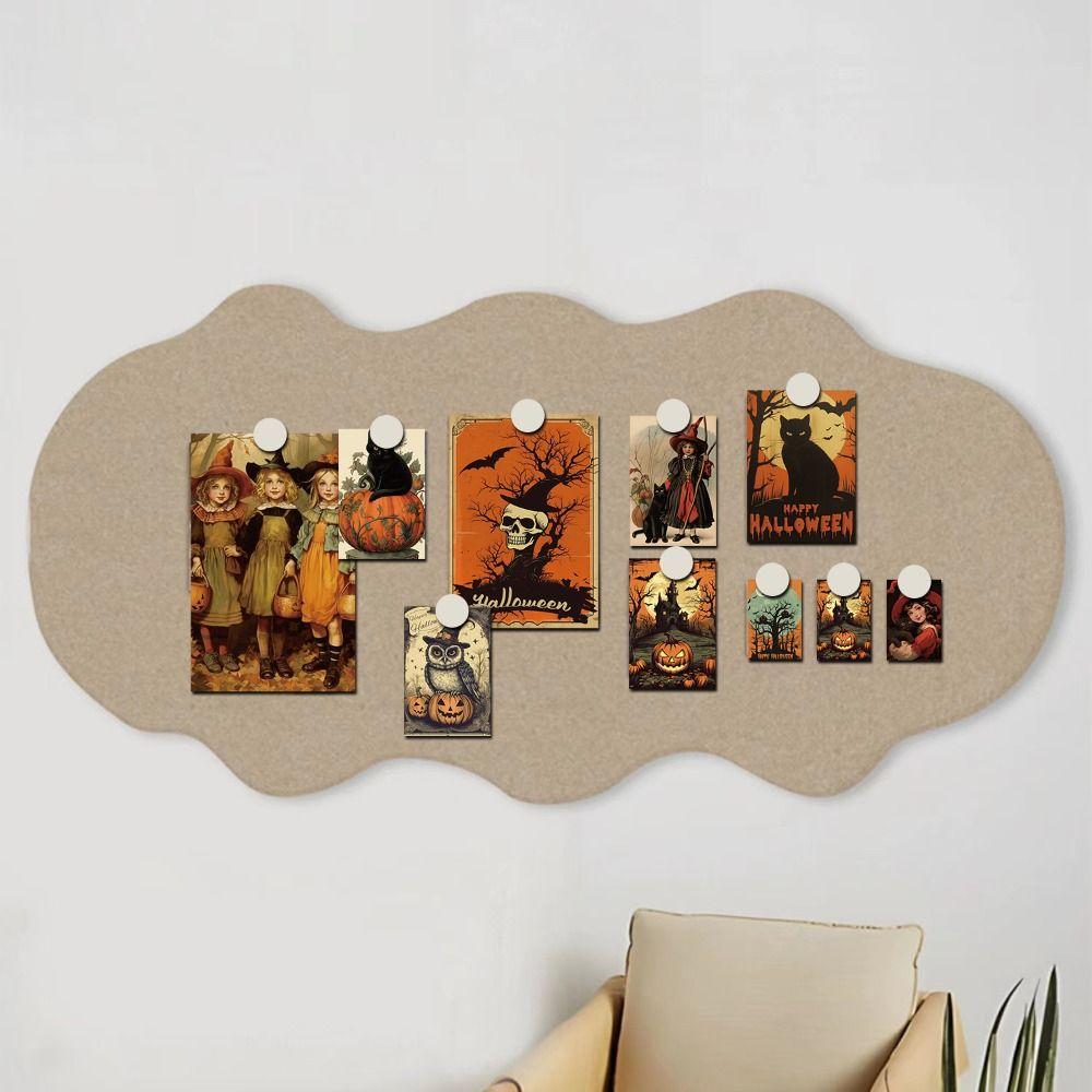10pcs/set Black Cat Pumpkin Themed Halloween Message Cards  Party Invitations