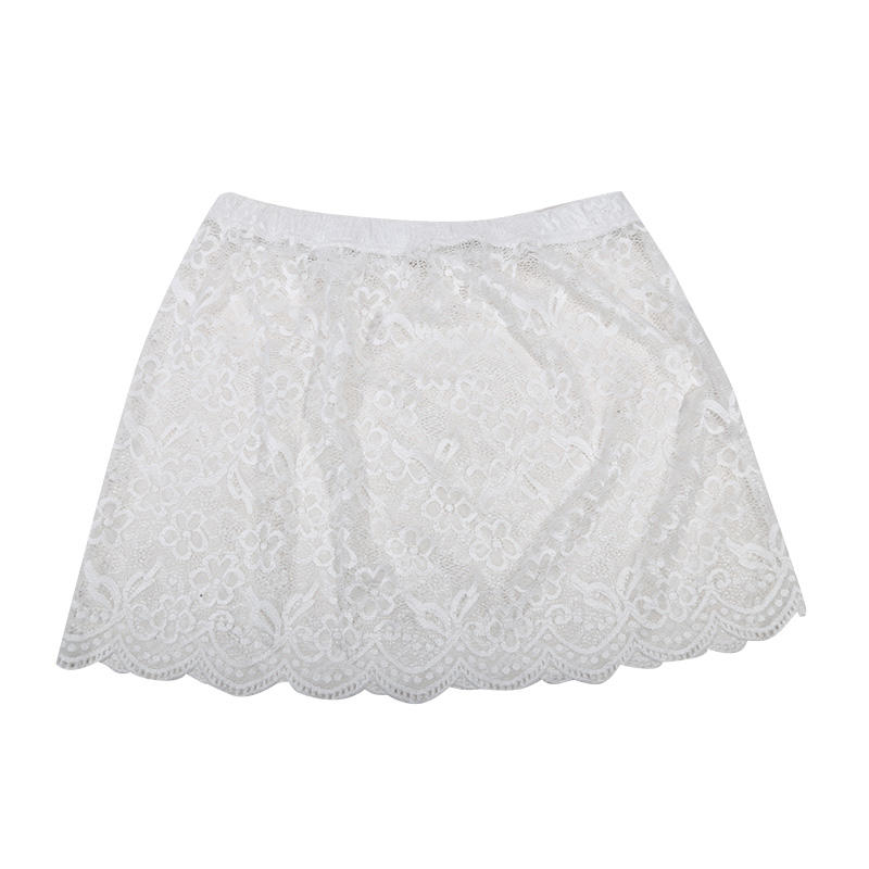 Женская юбка весна-осень с кружевом, прикрывающая ягодицы, модная универсальная мини-юбка с короткими рукавами