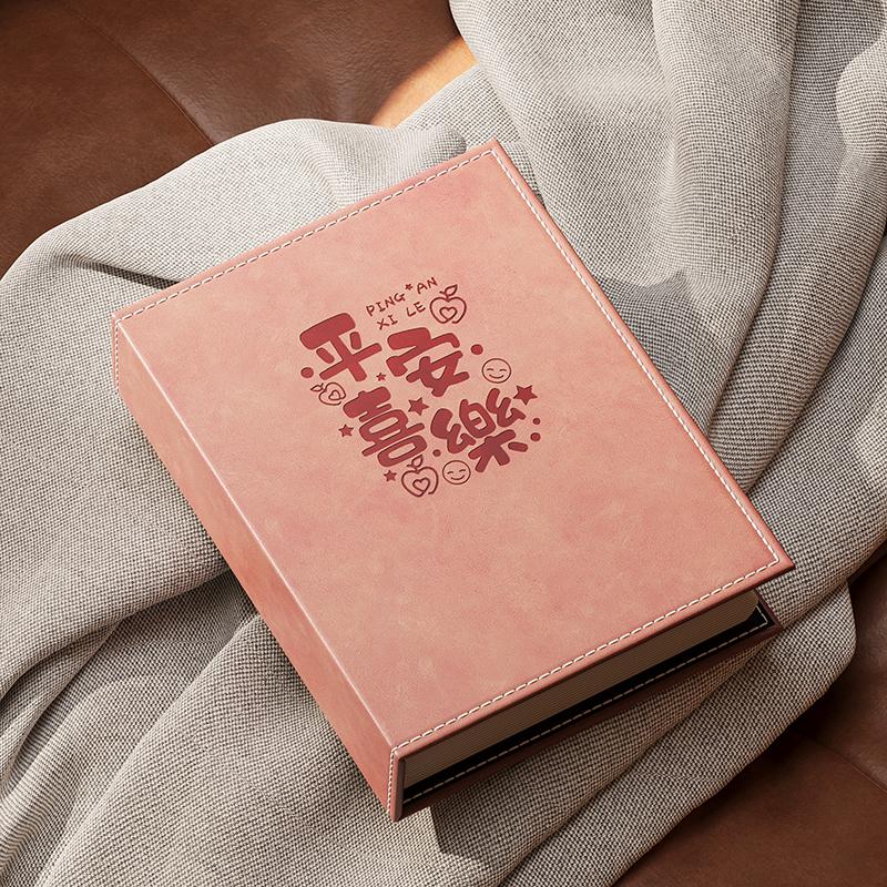 6-Inch Leather Slip-In Photo Album, Holds 5-Inch Photos, Commemorative Baby and Family Album, Large Capacity