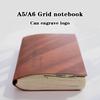 A5 Business Leather Notebook, Grid Pages, Student Diary, Travel Log, Meeting Record Book, Customized Notepad, 132 Sheets 264 Pages