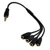TRRS 3.5mm Male Headset Splitter Cable Audio Adapter Cord Stereo Splitter Wire 3.5mm Splitter Cable