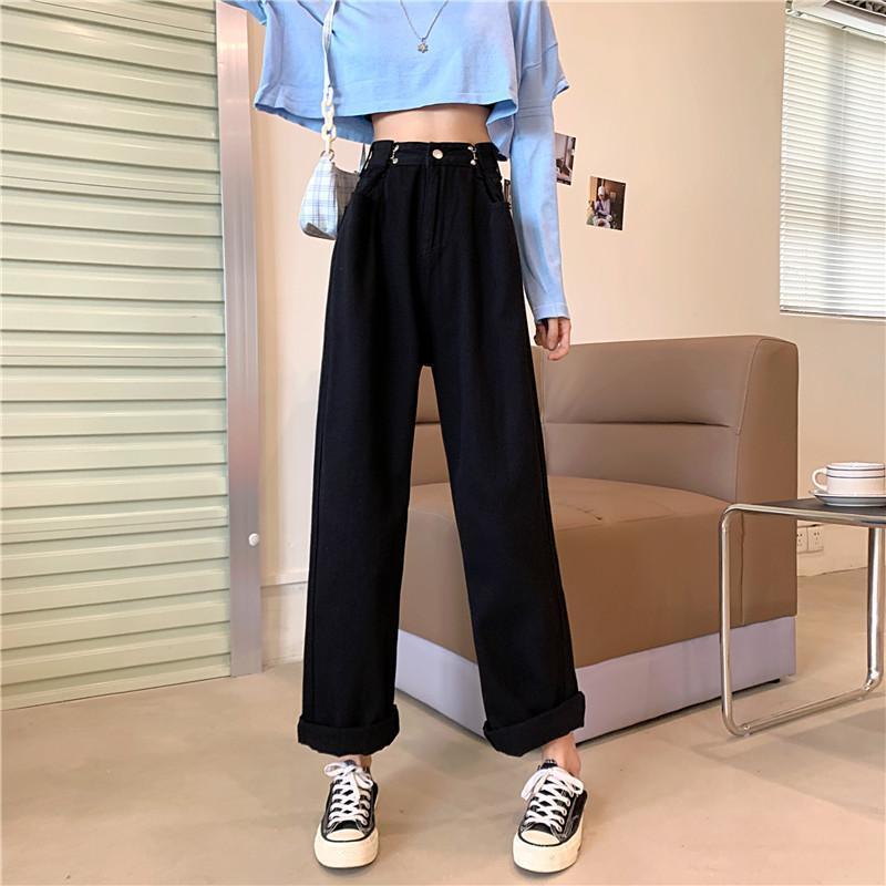 Широкие джинсы, женские брюки с высокой талией, свободные прямые брюки, новинка 2022 года, весна-осень-зима, рисовый белый цвет, большой размер, драпировка