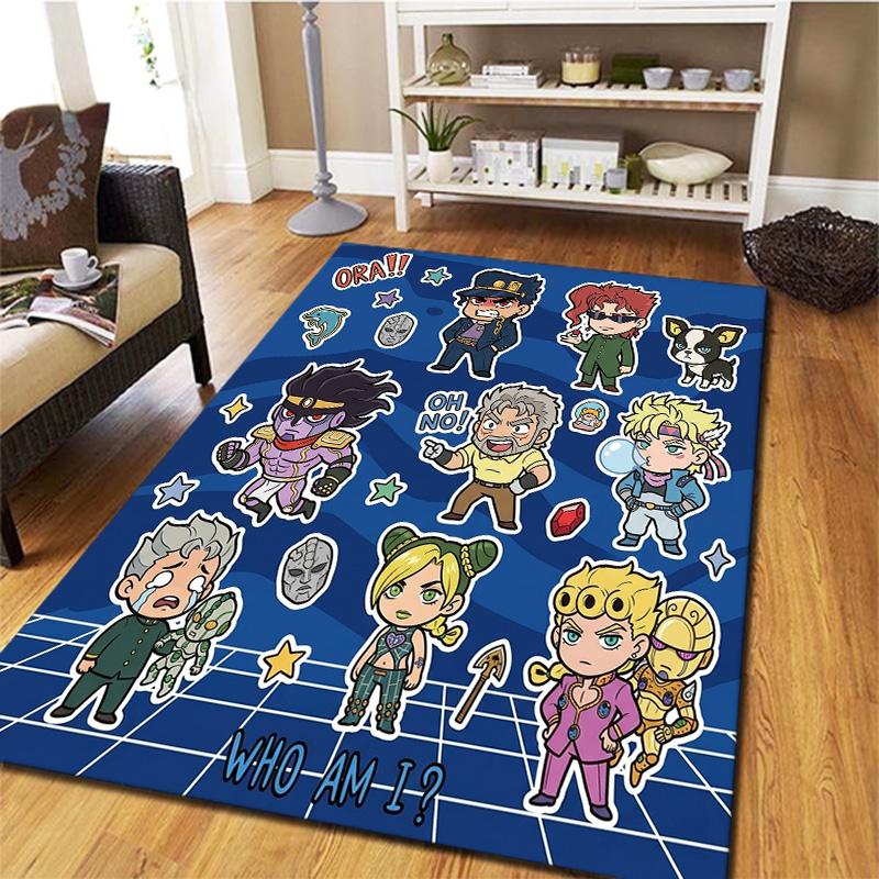 Ковер Jojo'S Bizarre Adventure для гостиной, спальни, дома, украшение дивана, детский игровой, нескользящий коврик для пола