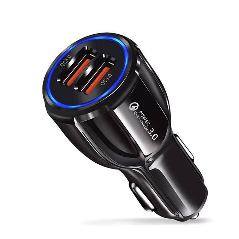 Dual USB QC3.0 Car Charger for Samsung & Huawei - Fast Charging On-Board Adapter