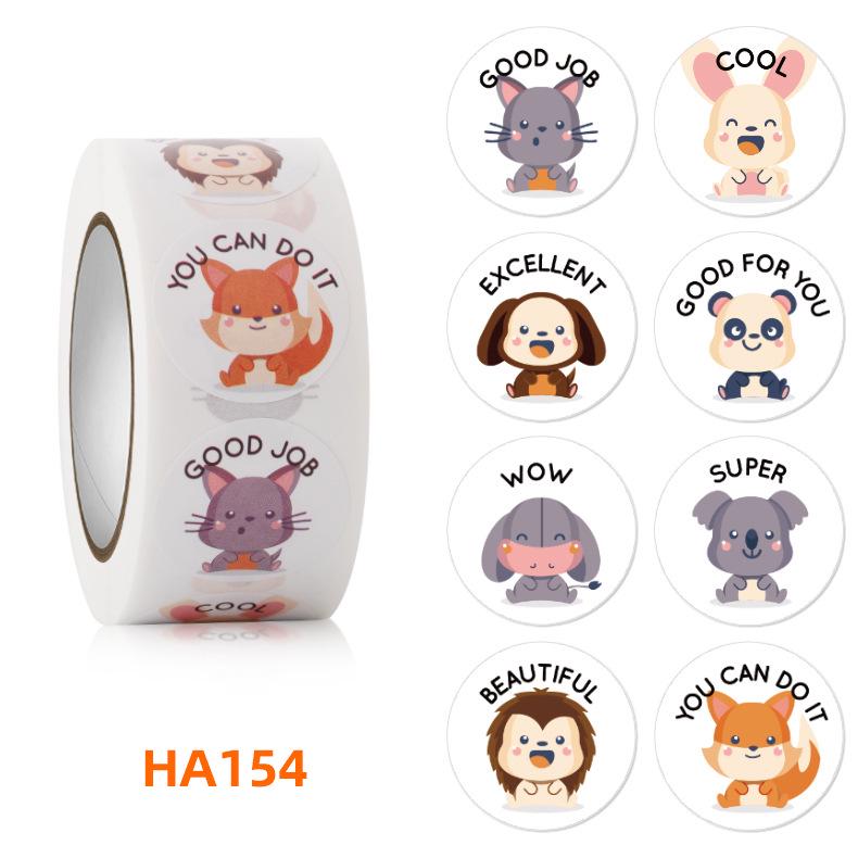 500 Sheets of Cute Animal Motivational Stickers for Kids - Reward, Praise, and Encourage Students