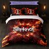 Slipknot Print 3Pcs Bedding Set Duvet Cover With Two Pillowcases Soft Bed Linen For Household Bedroom