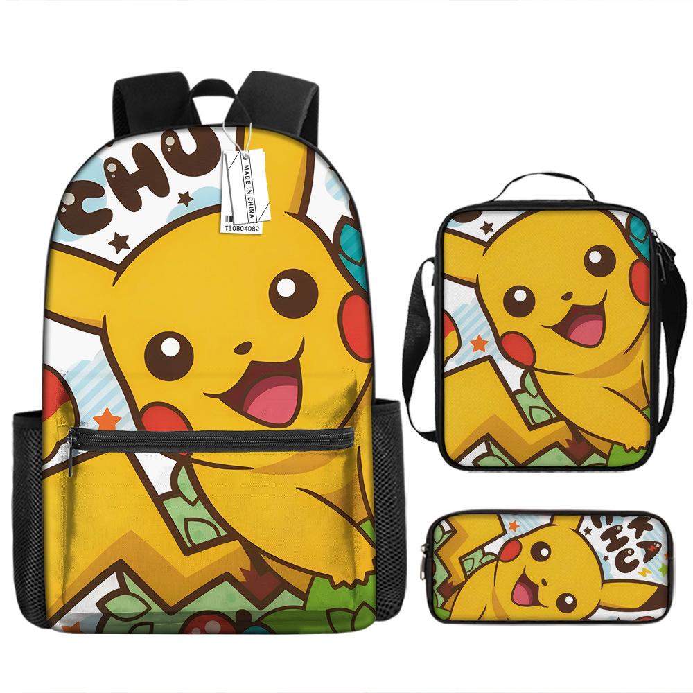 Школьный сезон Студент Школьная сумка Покемон Рюкзак Pokémon Мультяшная сумка Пенал