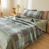 1pc Solid Color Simple Style Cotton Summer Quilt 150cm/180cm/200cm/220cm Breathable Skin-friendly Washable Machine Washable