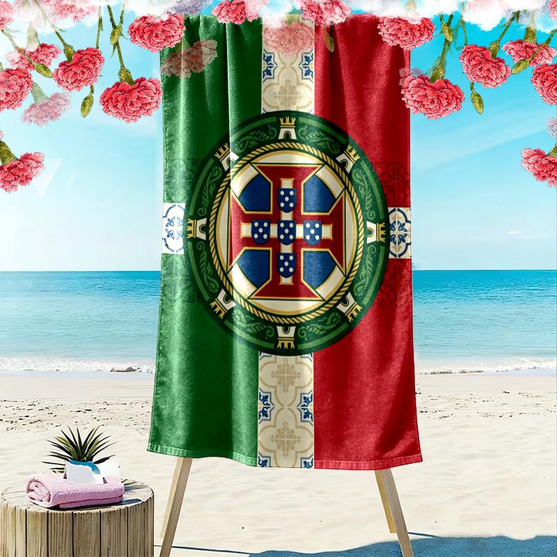 Royal Heritage Symbolism beach towel Outdoor camping Beach towel for vacation photos swim Absorbent bath towel seaside Comfort beach towel