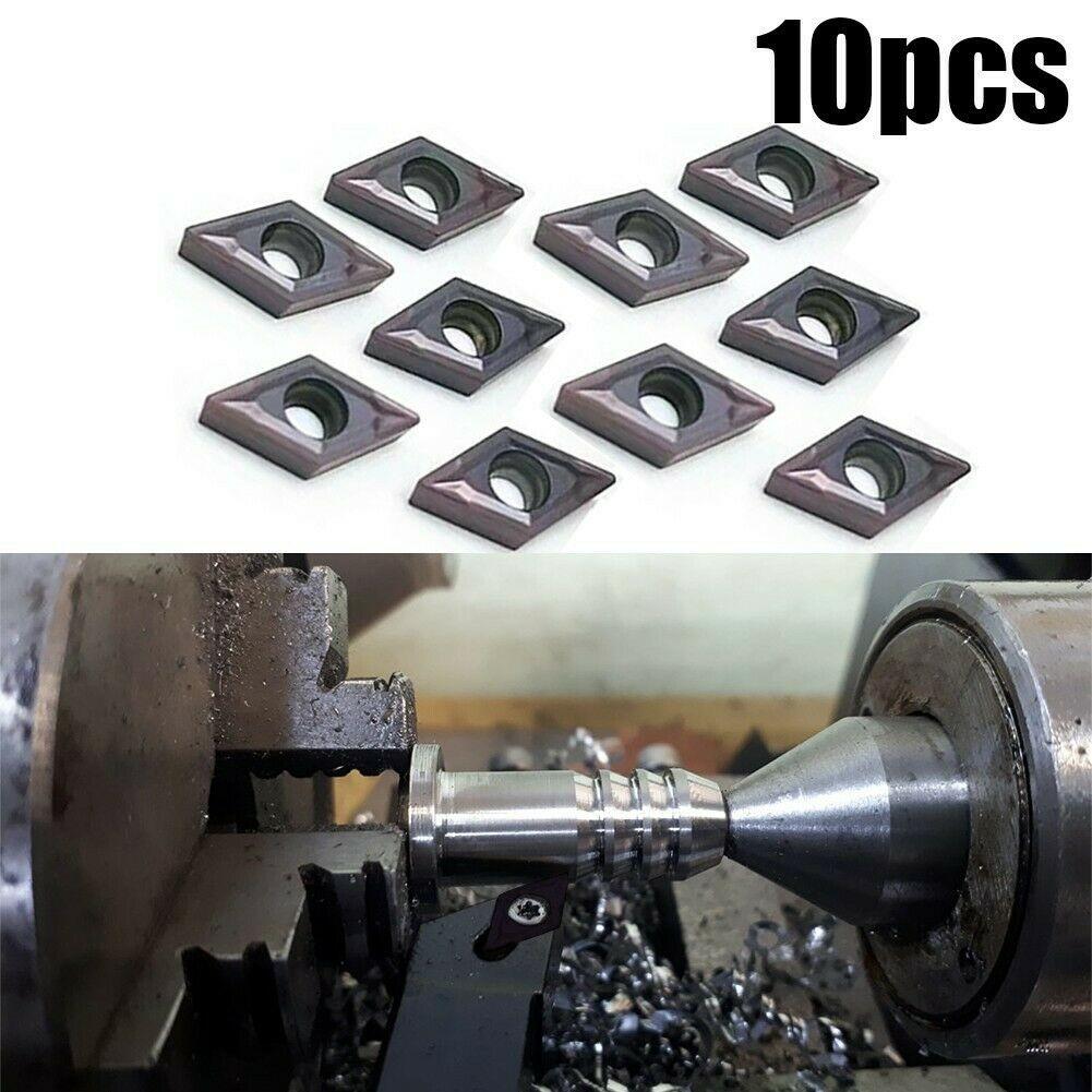 10PC DCMT21.51 DCMT070204 VP15TF Carbide Inserts For Lathe Turning Tool Holder