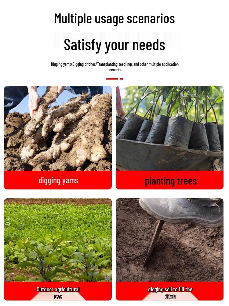 Военная камуфляжная заостренная лопата - Садовый инструмент из марганцевой стали для копания, рыхления почвы и посадки деревьев