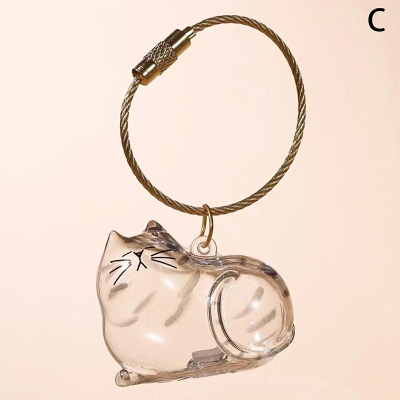 Cat Keychain Pendant Backpack Ginger Cat Siamese Calico Cathair Storage Box Hanging Cat Bag Hanging Pet Hair Grooming Souvenirs