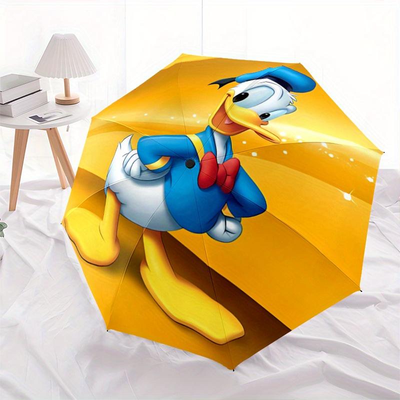 1pc Yellow Donald Duck Automatic Opening and Closing Umbrella - Suitable for Various Occasions, Outdoor Activities, Lightweight and Durable