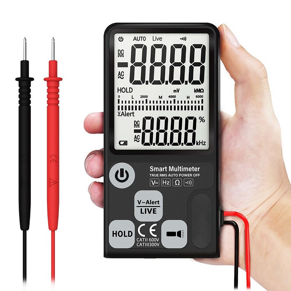 Electric Circuit Tester MT77 Digital Multimeter Voltage Tester 3-Line Display Fully Auto-Range True RMS 6000 Counts DMM